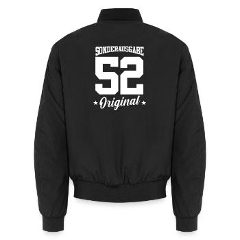 52 Geburtstag - Unisex Bomberjacke - Schwarz - Hinten - AI Model Male 185 light (185cm)