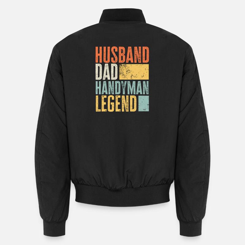 Husband Dad Handyman Legend Retro Handwerker Unisex Bomberjacke