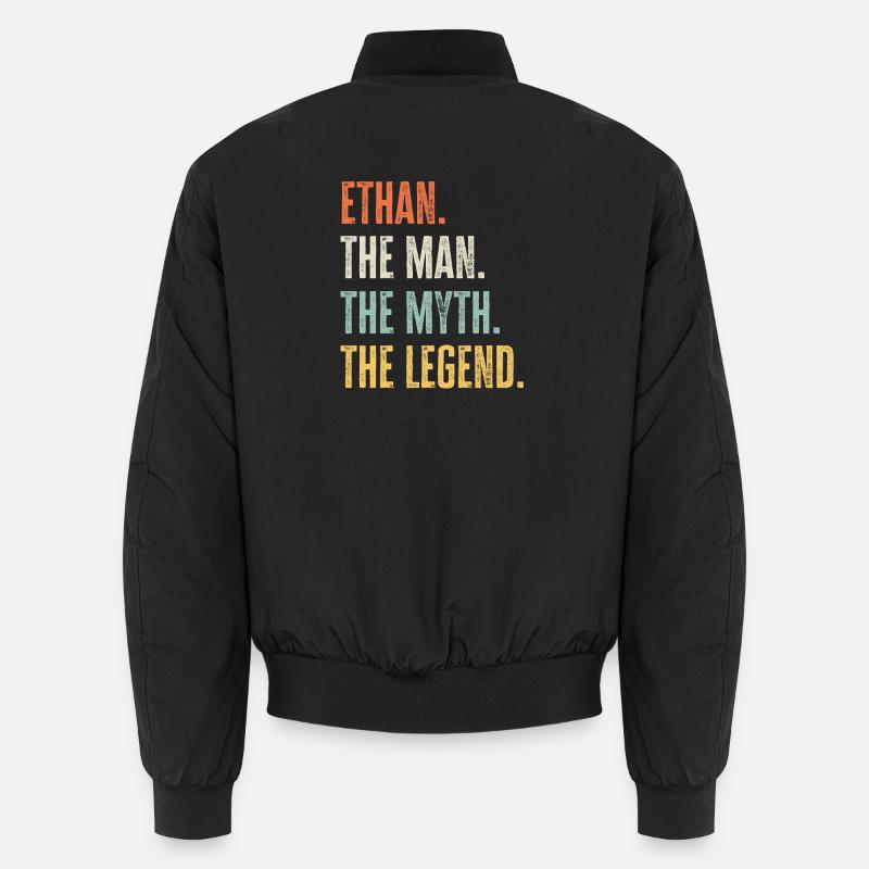 Ethan Man Myth Legend Retro Design Gift Name Unisex Bomber Jacket