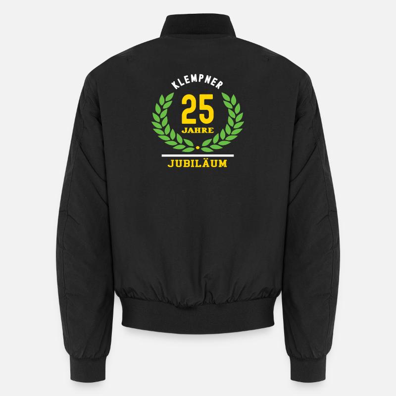Plombier 25 ans 25e anniversaire - Bomber unisexe - noir