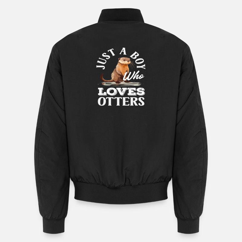 Nur Ein Junge Seeotter Cartoon Unisex Bomberjacke