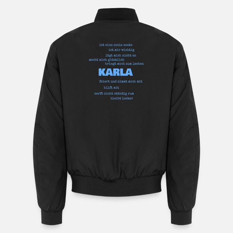 Karla als Sprueche - Unisex Bomberjacke - Schwarz