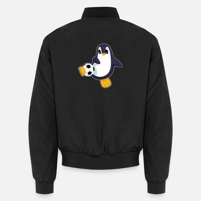 Penguin Soccer Player Soccer Unisex Bomber Jacket