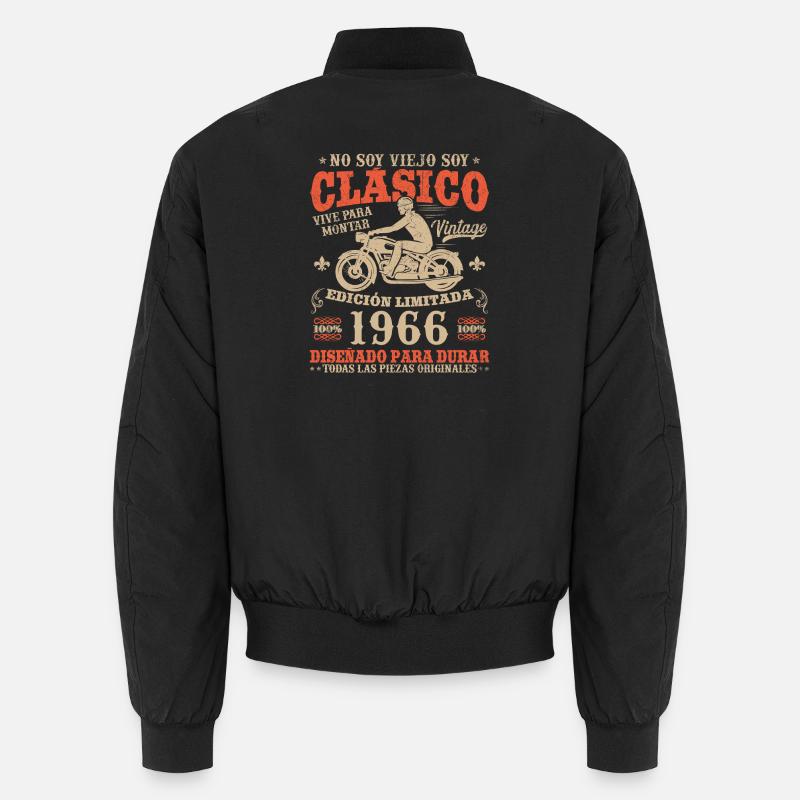 Classic 60 Year Old 1966 Vintage Motorcycle Gift Unisex Bomber Jacket