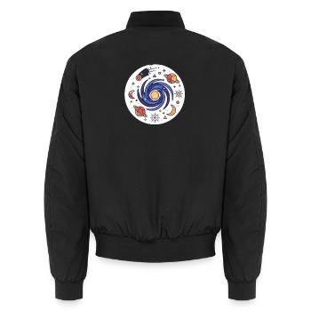 Galaxie du vortex cosmique - Bomber unisexe - noir - Dos - AI Model Male 185 light (185cm)
