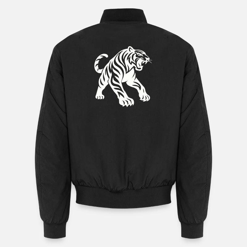 Tiger Silhouette Unisex Bomberjacke