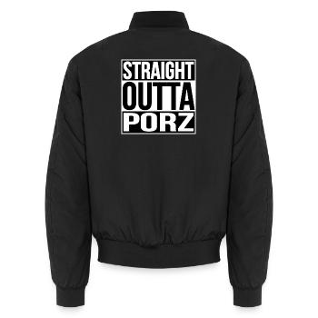 TOUT DROIT SORTI DE L’EAU DE COLOGNE PORZ - Bomber unisexe - noir - Dos - AI Model Male 185 light (185cm)