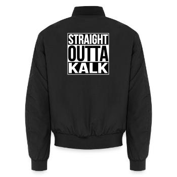 STRAIGHT OUTTA KÖLN KALK - Unisex Bomberjacke - Schwarz - Hinten - AI Model Male 185 light (185cm)