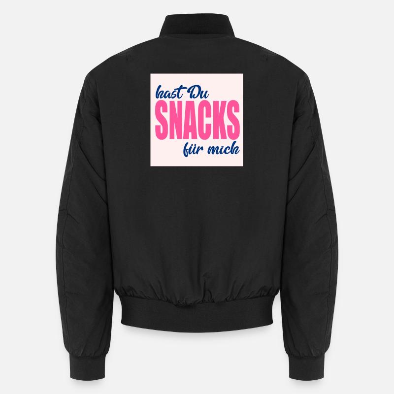 ESSEN SNACKS LIEBEN - Unisex Bomberjacke - Schwarz