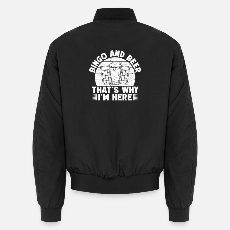Bingo Player Bingo & Beer That ́s Why I ́m Here Unisex Bomber Jacket