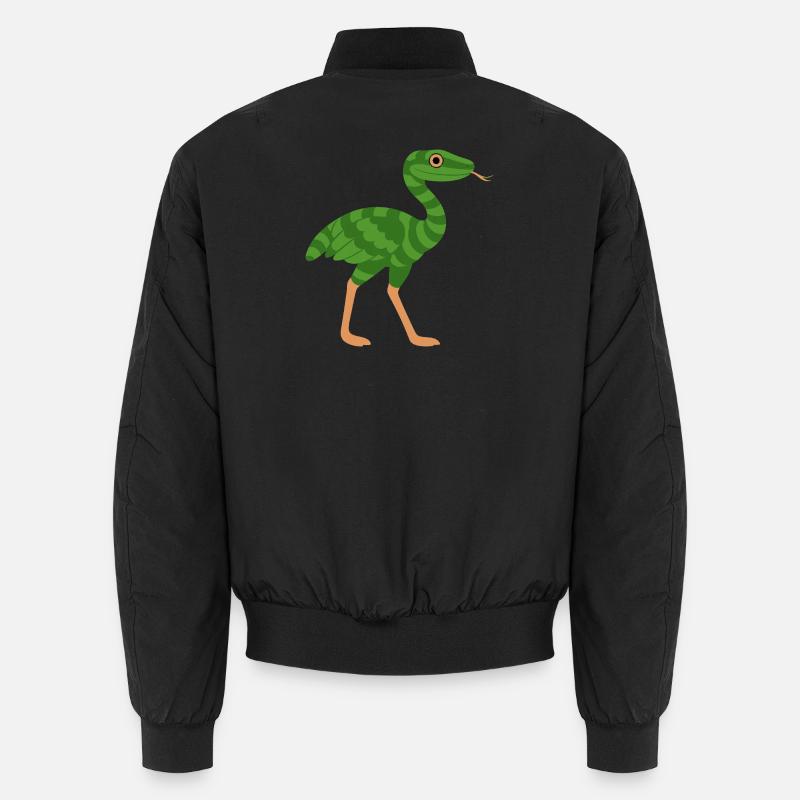 The ostrich snake, the snake that runs! Unisex Bomber Jacket