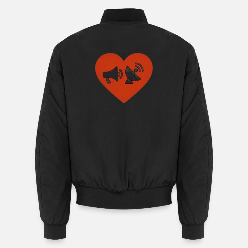 Herz der Kommunikation Unisex Bomberjacke