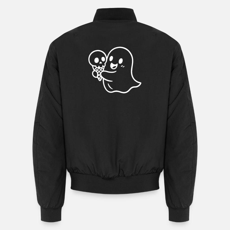 Fantôme avec crâne de crème glacée – Halloween adapté aux enfants Bomber unisexe