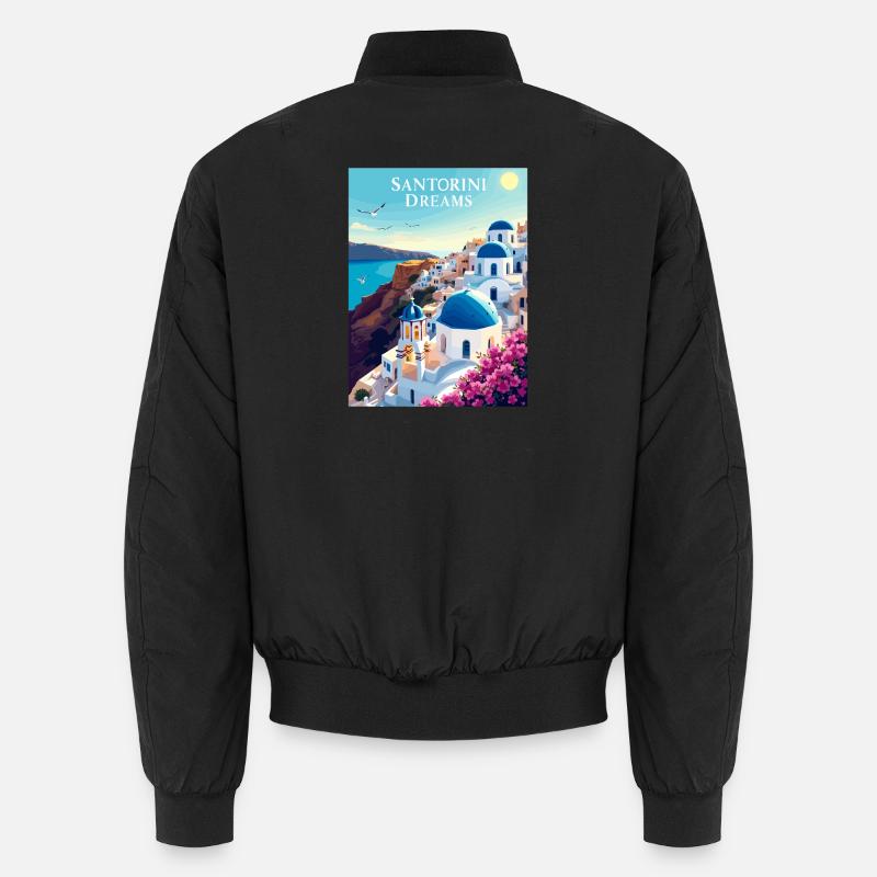 Rêves de Santorin - Bomber unisexe - noir