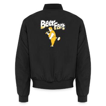 Pet de bière - Bomber unisexe - noir - Dos - AI Model Male 185 light (185cm)