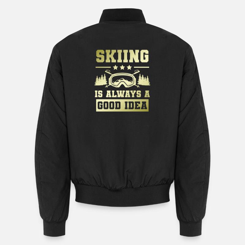 Ski Skiing - Bomber unisexe - noir