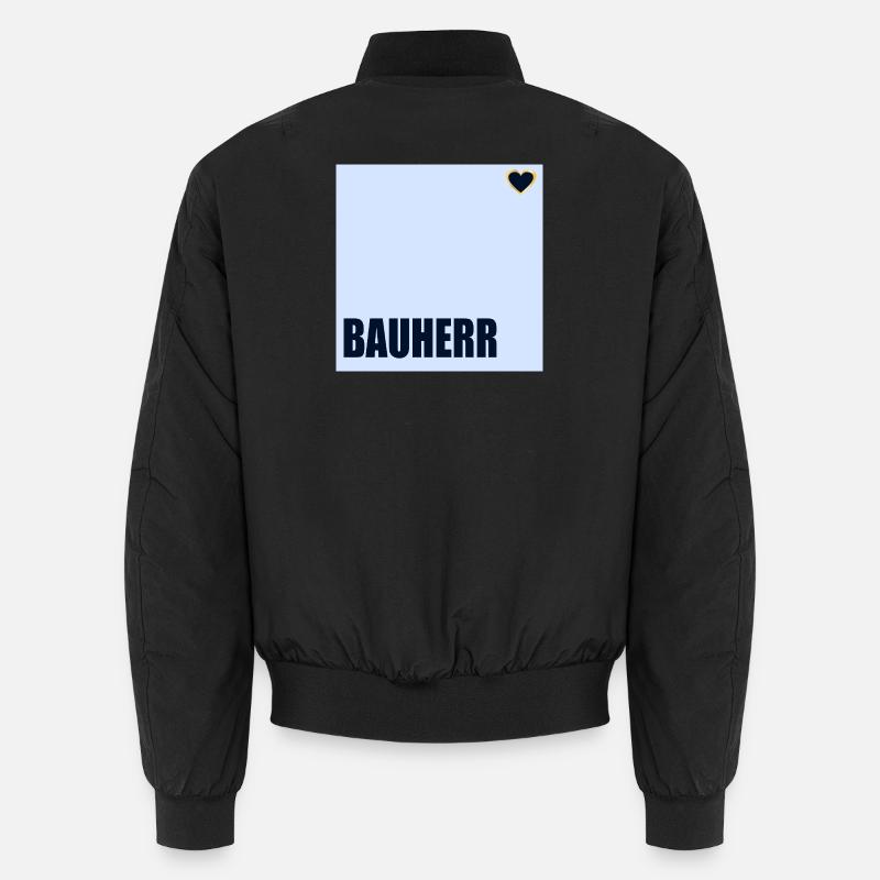 HAUSBAU BAUHERR HERZ - Unisex Bomberjacke - Schwarz
