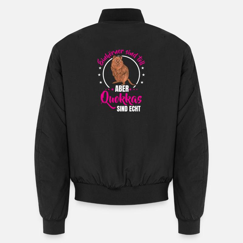 Quokka is a real short-tailed kangaroo Unisex Bomber Jacket