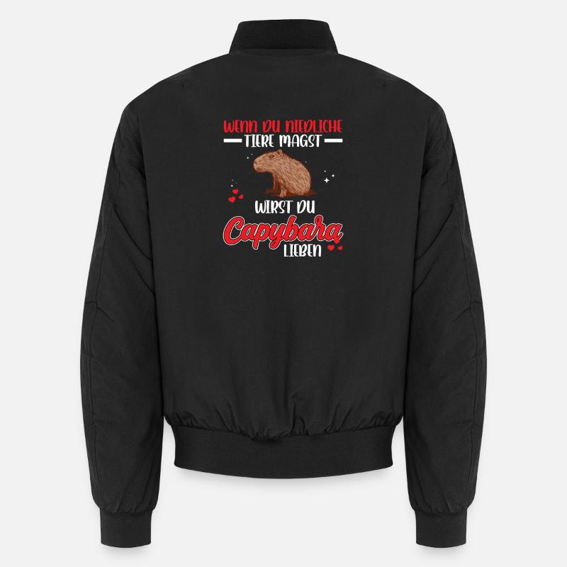 Capybara is cute capybara - Unisex Bomber Jacket - black