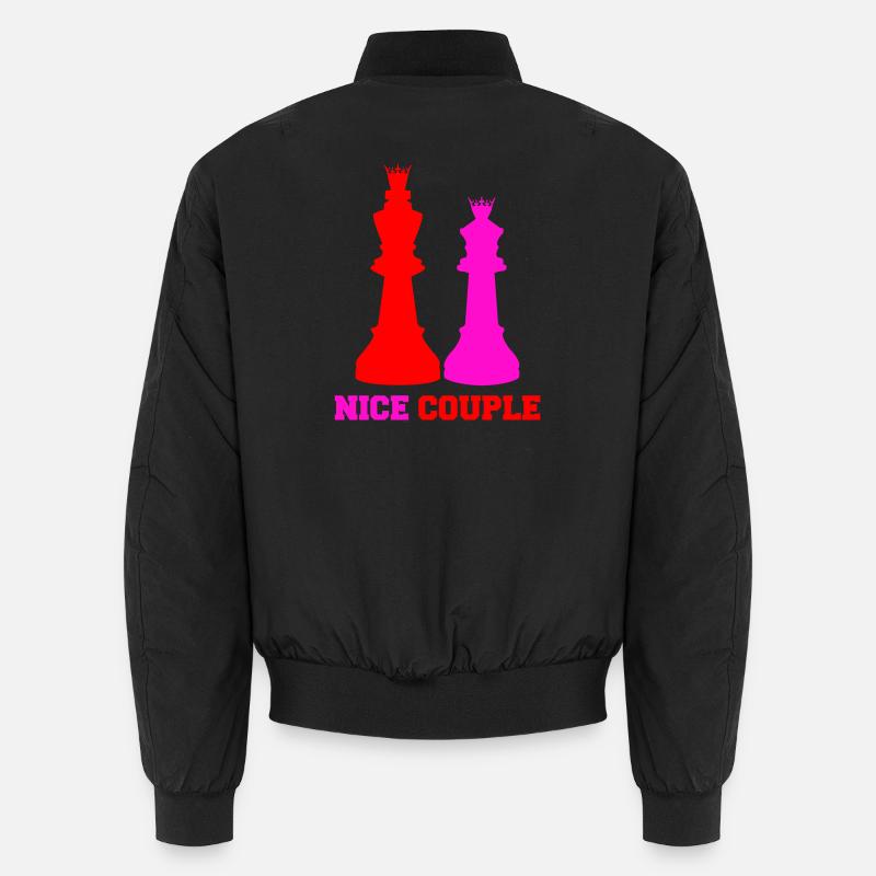 Paire royale de pièces d’échecs Bomber unisexe