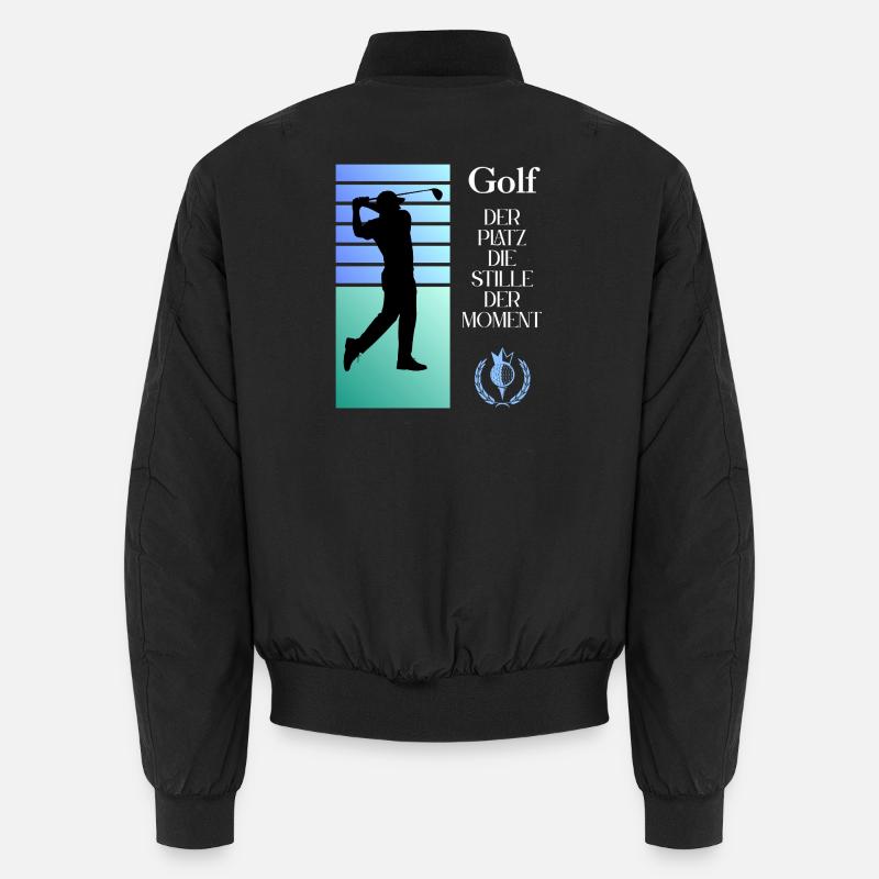 Golfsilhouette Stille im Moment Unisex Bomberjacke