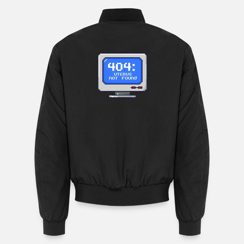 404: Uterus nicht gefunden - 8-Bit Pixel Unisex Bomberjacke