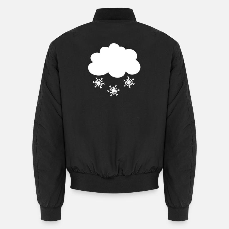 Schneewolke mit Schneeflocken Unisex Bomberjacke