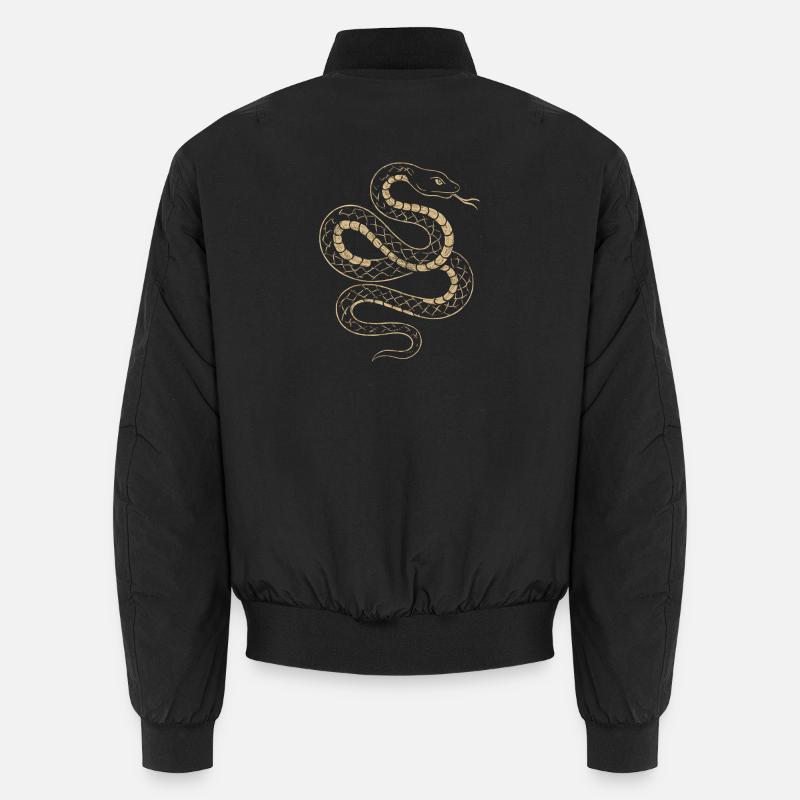 Motif de filet de serpent doré Bomber unisexe