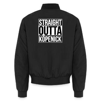 Straight Outta Köpenick BERLIN - Bomber unisexe - noir - Dos - AI Model Male 185 light (185cm)