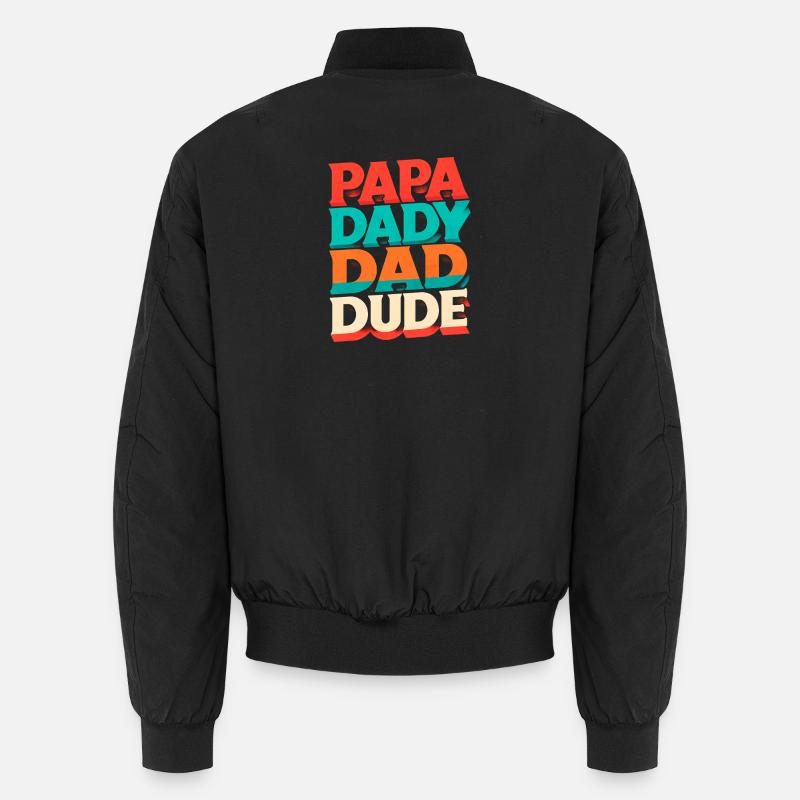 Papa Dude Rétro Arc-en-ciel Bomber unisexe
