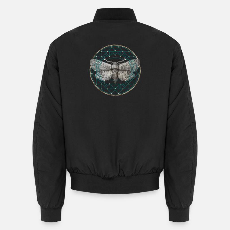 Moth Sacred Geometry Unisex Bomber Jacket