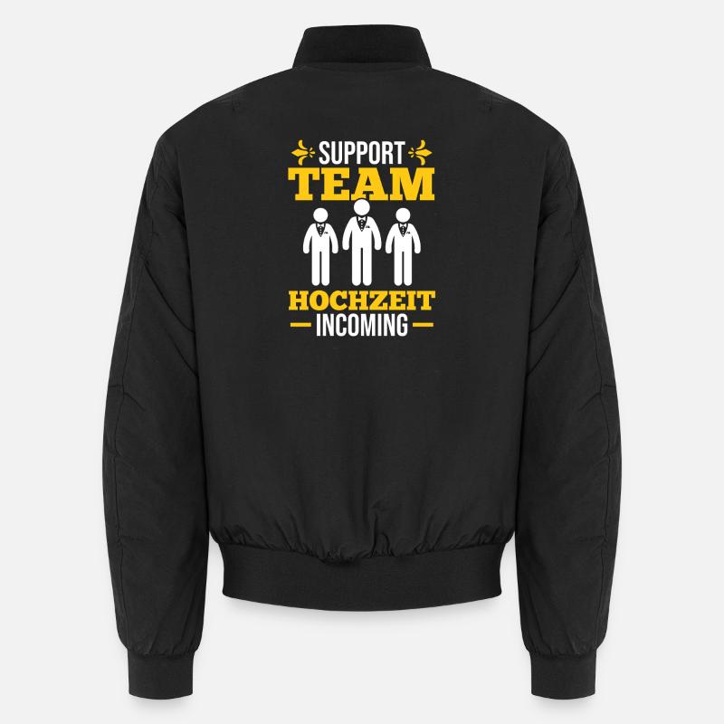 Bachelor Party Team Groom - Unisex Bomber Jacket - black