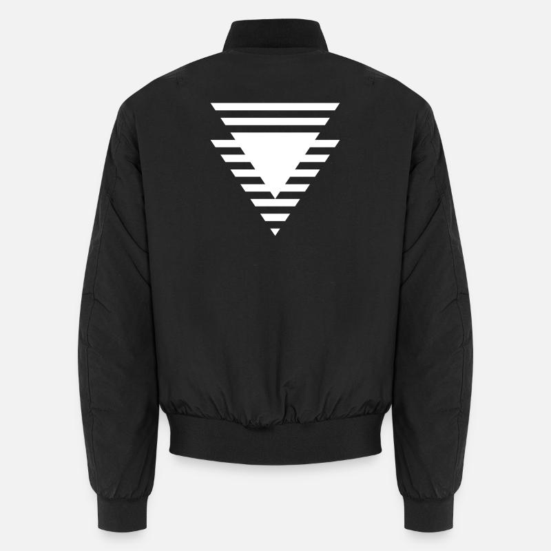 Abgestuftes dreieckiges Prisma - Unisex Bomberjacke - Schwarz