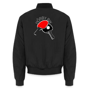 Horby_BIK_logga - Unisex Bomberjacke - Schwarz - Hinten - AI Model Male 185 light (185cm)