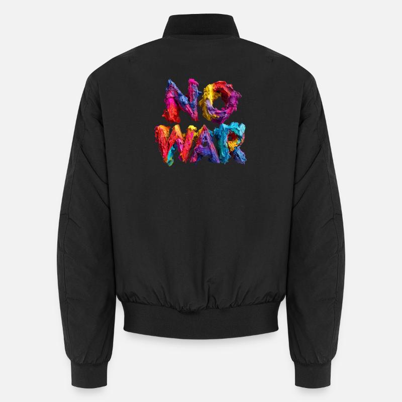 No War Farbexplosion - Unisex Bomberjacke - Schwarz