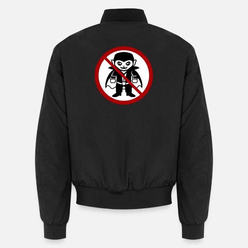 Pas un vampire ! Drôle de panneau d’interdiction Halloween Bomber unisexe