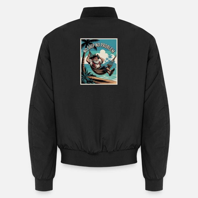 No Ship No Problem - Unisex Bomber Jacket - black