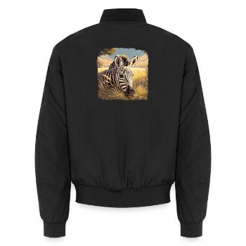 Zèbres Zèbre - Bomber unisexe - noir - Dos - AI Model Male 185 light (185cm)