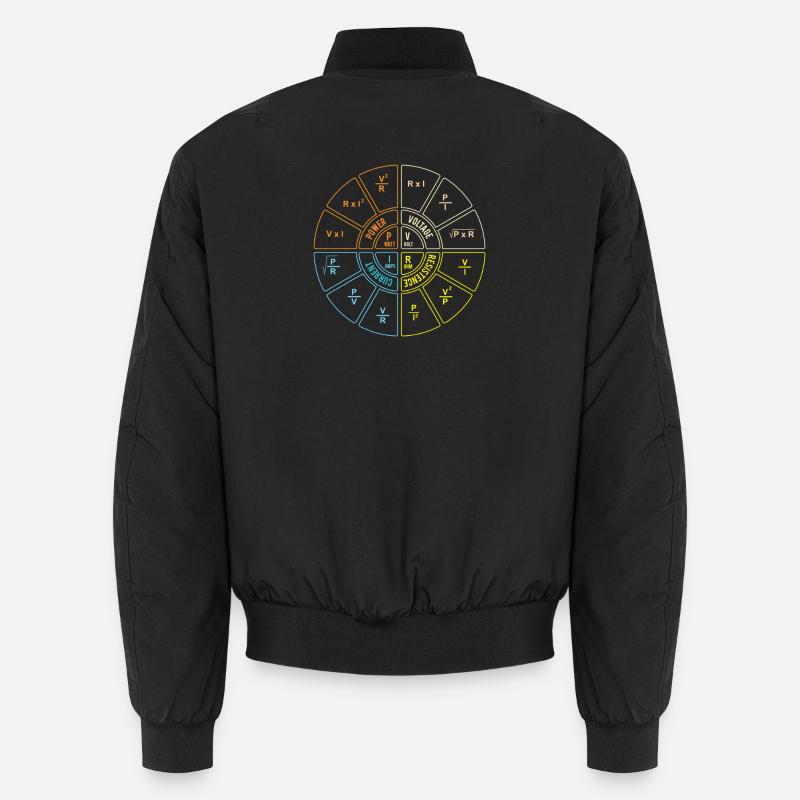 Ohm’s Law Diagram Electrical Humor STEM Gift Unisex Bomber Jacket
