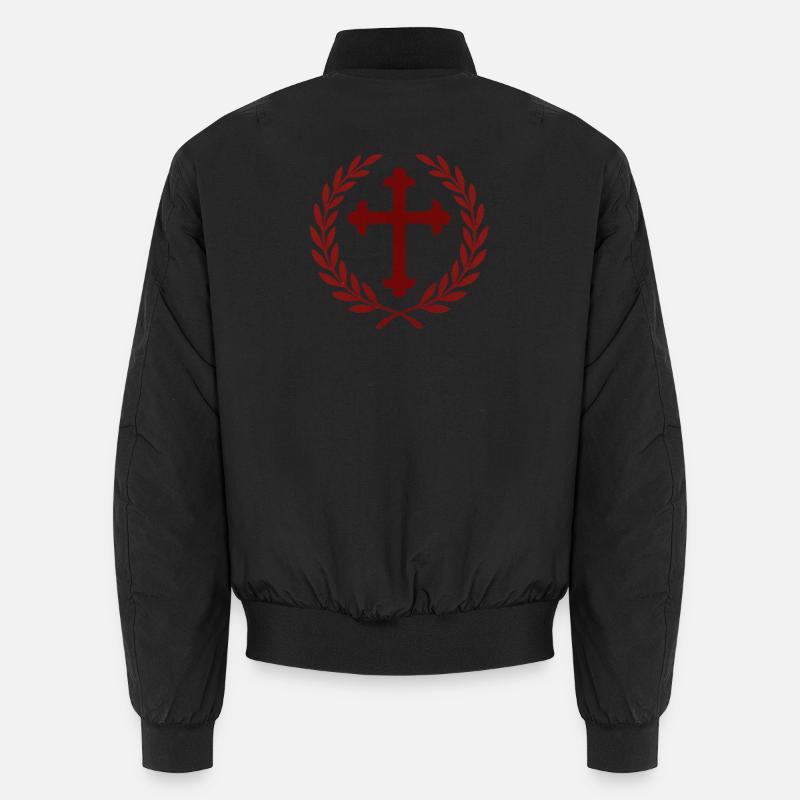 Cross in a laurel wreath Unisex Bomber Jacket
