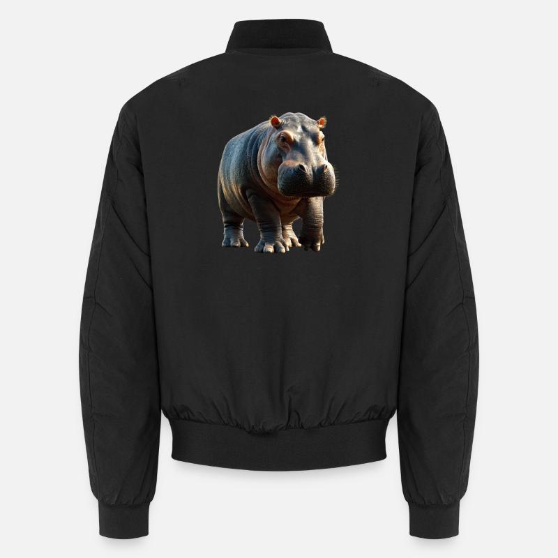 Nilpferd Flusspferd Mama Hippopotamus Cooles Hippo Unisex Bomberjacke