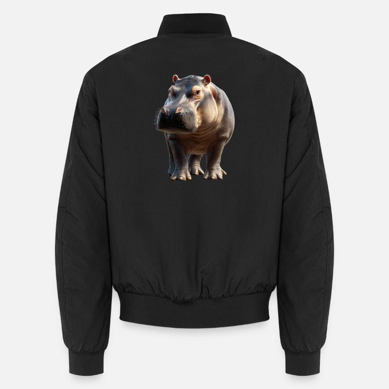 Nilpferd Flusspferd Mama Hippopotamus Cooles Hippo Unisex Bomberjacke