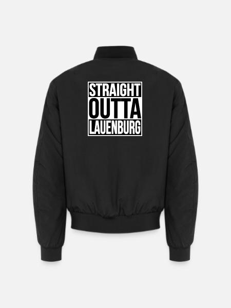 Straight Outta Lauenburg - Unisex Bomberjacke - Schwarz
