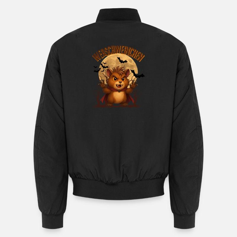 Vampirhamster  Meerschweinchen als Werwolf Unisex Bomberjacke