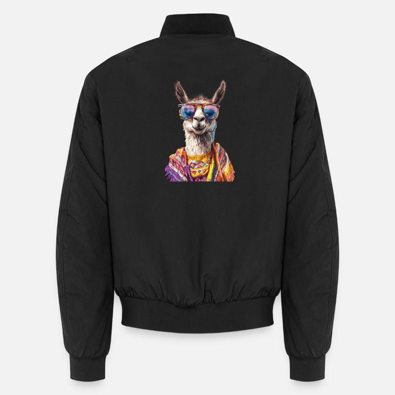 lama - Bomber unisexe - noir