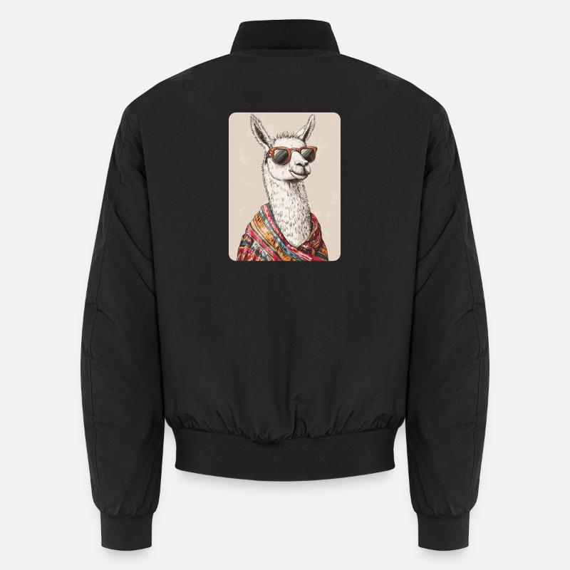 lama - Bomber unisexe - noir