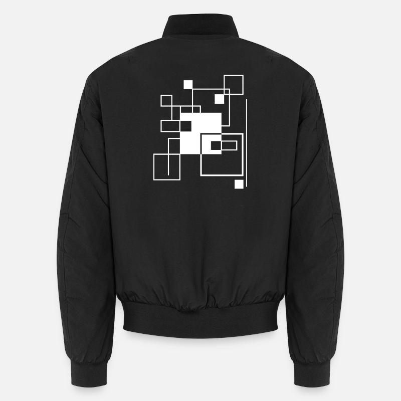 Geometric Gridline Mosaic composition Unisex Bomber Jacket