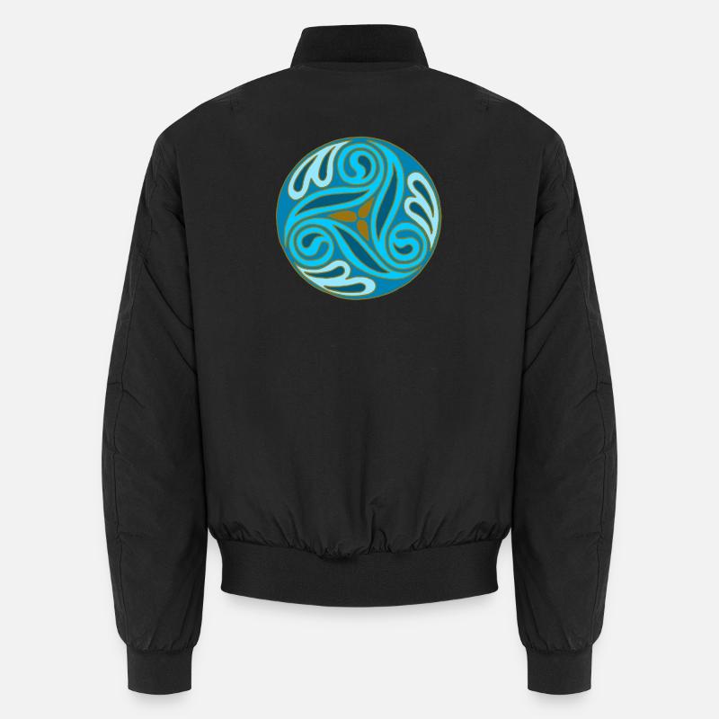 Blue Celtic Sphere Unisex Bomber Jacket