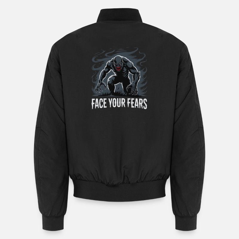 Stelle dich deinen Ängsten, Monster, Nightmare. - Unisex Bomberjacke - Schwarz