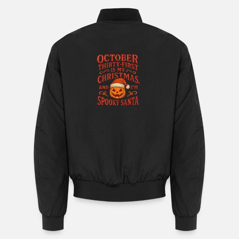 Halloween - Pumpkin - October 31 - Unisex Bomber Jacket - black